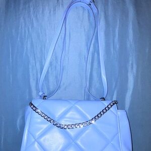 A New Day Light Blue Quilted Shoulder Bag